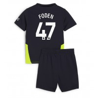 Dětský fotbalový dres Manchester City Phil Foden #47 2024-25 Venkovní Krátký Rukáv (+ trenýrky)